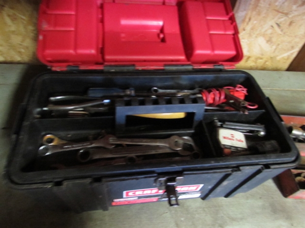 CRAFTSMAN TOOL BOX & TOOL TRAY WITH TOOLS