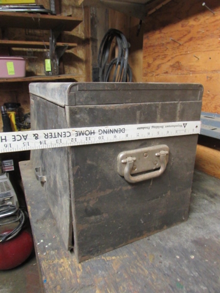 BENCHTOP TOOL BOX WITH ASSORTED TOOLS