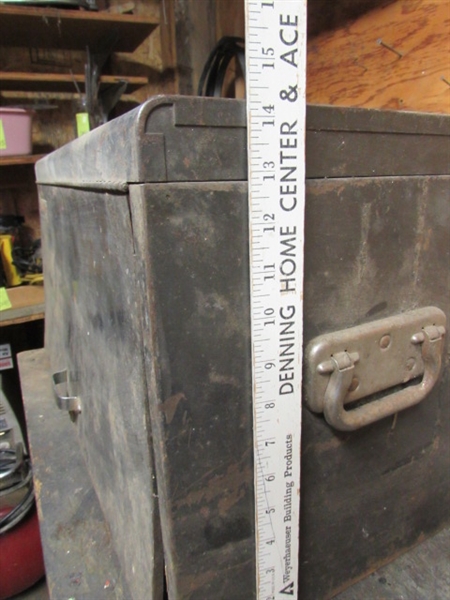 BENCHTOP TOOL BOX WITH ASSORTED TOOLS