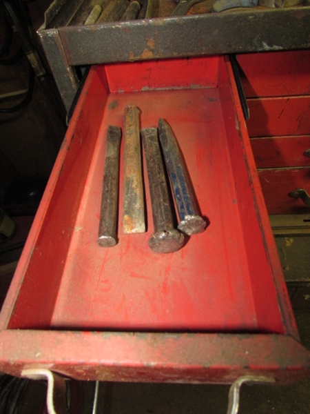 BENCHTOP TOOL BOX WITH ASSORTED TOOLS