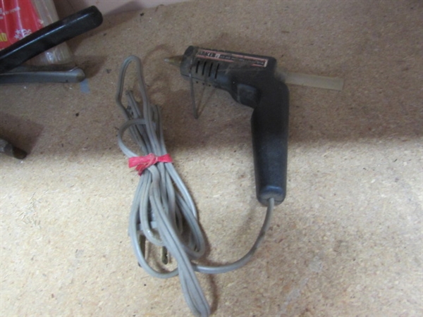 GLUE GUN, STAPLER, RIVET GUNS + GLUE STICKS, STAPLES & RIVETS