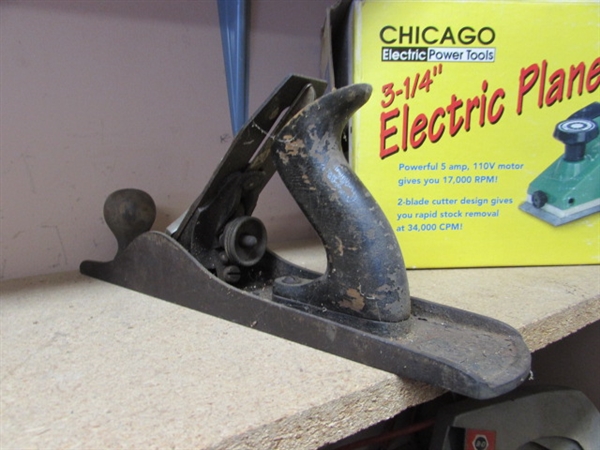 3 1/4 ELECTRIC PLANER & STANLEY HAND PLANE