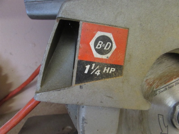 BLACK & DECKER 1.25 HP 7.25 CIRCULAR SAW (WORKS) & BLADES
