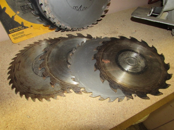 BLACK & DECKER 1.25 HP 7.25 CIRCULAR SAW (WORKS) & BLADES
