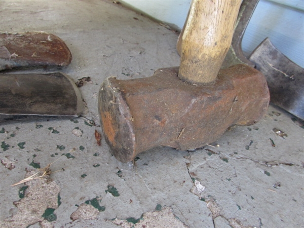 SPLITTING MAUL AXE HEADS, HANDLE, SLEDGEHAMMER