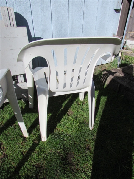 OUTDOOR CHAIRS & FOLDING WOODEN TABLES