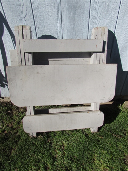 OUTDOOR CHAIRS & FOLDING WOODEN TABLES