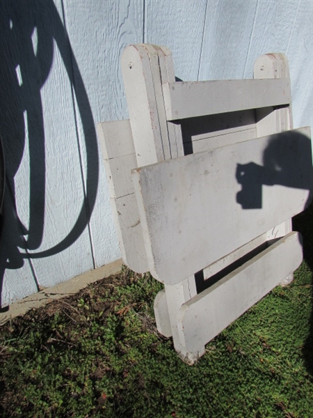 OUTDOOR CHAIRS & FOLDING WOODEN TABLES