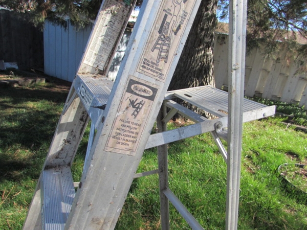 6' WERNER A-FRAME ALUMINUM LADDER