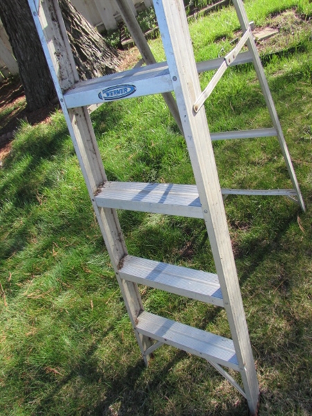 6' WERNER A-FRAME ALUMINUM LADDER