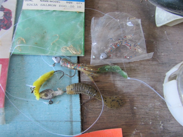 FISHING TACKLE, HOOKS, NET FLASHERS, REELS & MORE