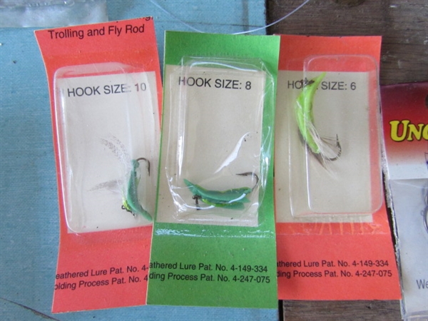 FISHING TACKLE, HOOKS, NET FLASHERS, REELS & MORE
