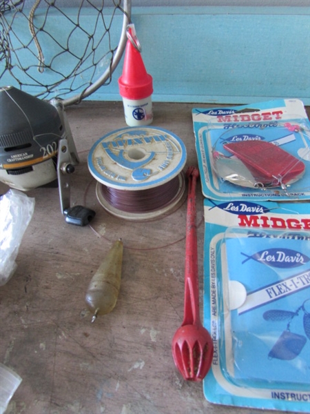 FISHING TACKLE, HOOKS, NET FLASHERS, REELS & MORE