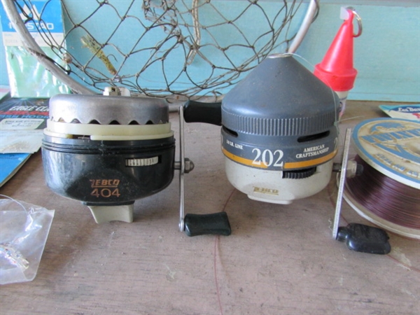 FISHING TACKLE, HOOKS, NET FLASHERS, REELS & MORE