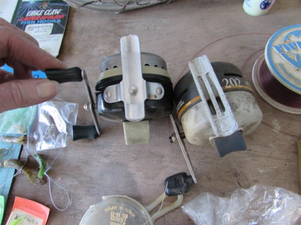FISHING TACKLE, HOOKS, NET FLASHERS, REELS & MORE