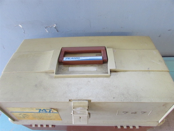 LARGE PLANO TACKLE BOX W CONTENTS