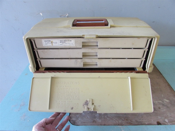 LARGE PLANO TACKLE BOX W CONTENTS
