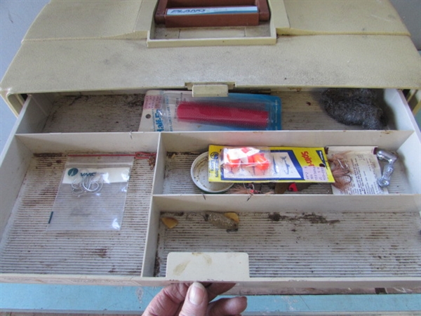 LARGE PLANO TACKLE BOX W CONTENTS
