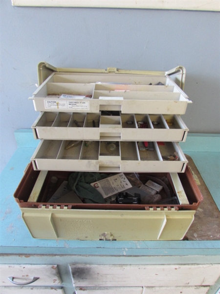 LARGE PLANO TACKLE BOX W CONTENTS