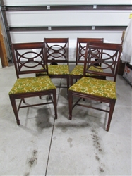 4 VINTAGE MAHOGANY DINING CHAIRS