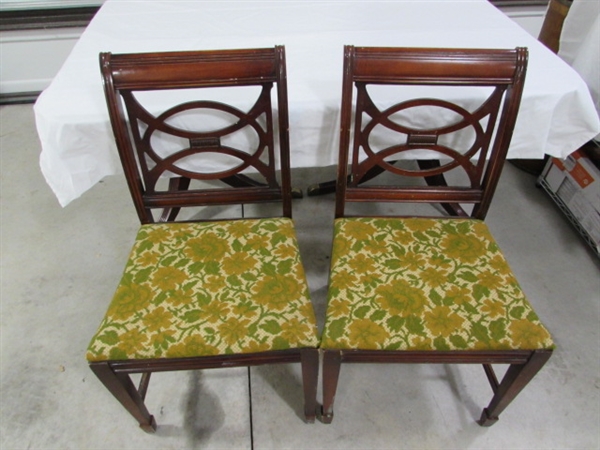 4 VINTAGE MAHOGANY DINING CHAIRS