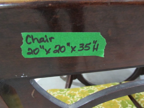 4 VINTAGE MAHOGANY DINING CHAIRS