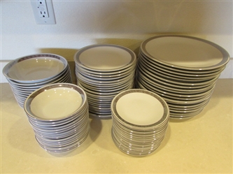 HARMONY HOUSE ROMAIC FINE CHINA - 86 PIECES - PLATES & BOWLS