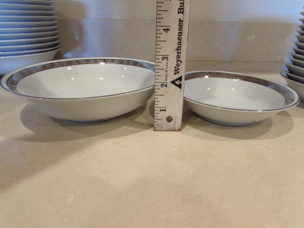 HARMONY HOUSE ROMAIC FINE CHINA - 86 PIECES - PLATES & BOWLS