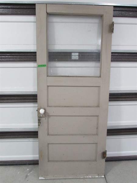 2 VINTAGE/ANTIQUE DOORS W/WINDOWS