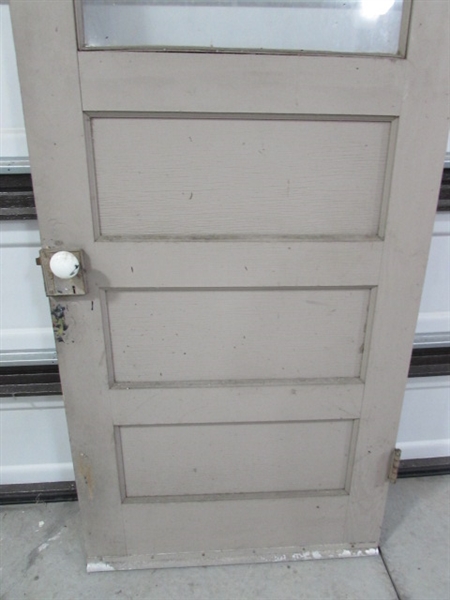 2 VINTAGE/ANTIQUE DOORS W/WINDOWS