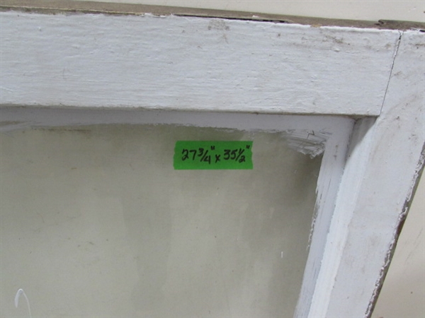 5 VINTAGE SINGLE PANE WOOD FRAME WINDOWS