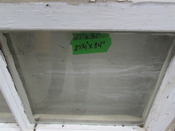 6 VINTAGE 6-PANE WOOD FRAME WINDOWS
