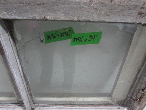 6 VINTAGE 6-PANE WOOD FRAME WINDOWS