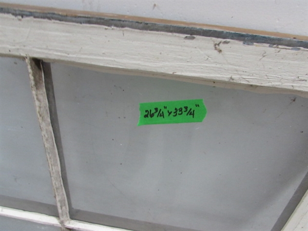 6 VINTAGE 6-PANE WOOD FRAME WINDOWS
