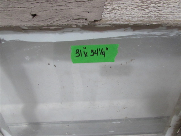 5 VINTAGE 6-PANE WOOD FRAME WINDOWS