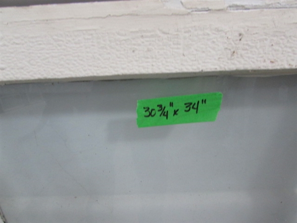 5 VINTAGE 6-PANE WOOD FRAME WINDOWS