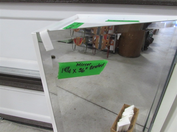 2 WALL MOUNT MEDICINE CABINETS W/BEVELED MIRRORS - 1 CORNER MOUNT