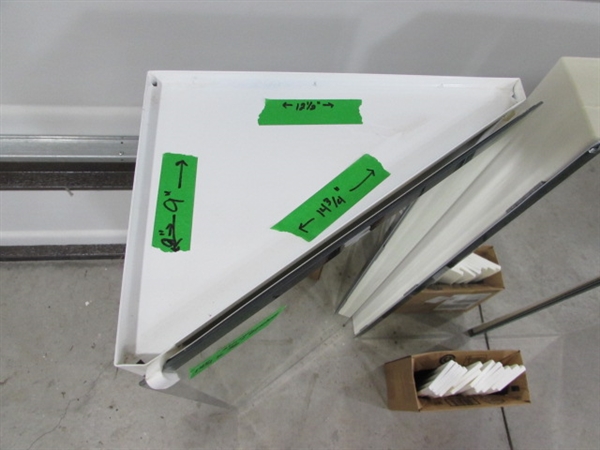 2 WALL MOUNT MEDICINE CABINETS W/BEVELED MIRRORS - 1 CORNER MOUNT