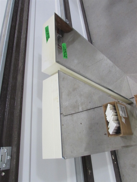 2 WALL MOUNT MEDICINE CABINETS W/BEVELED MIRRORS - 1 CORNER MOUNT