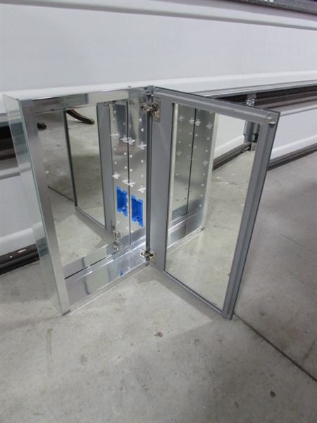 3 WALL MOUNT MEDICINE CABINETS W/BEVELED MIRRORS