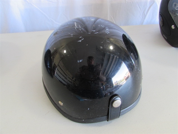 3 MOTORCYCLE HELMETS