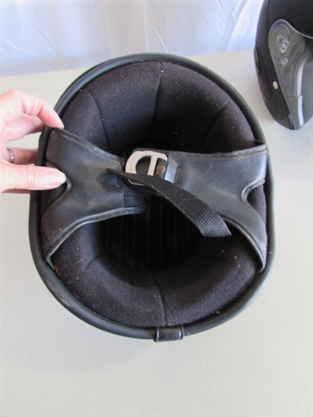 3 MOTORCYCLE HELMETS