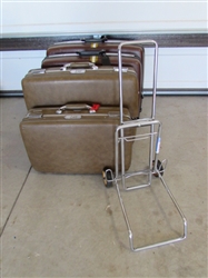 VINTAGE SAMSONITE HARD SHELL LUGGAGE SETS & FOLDING CART