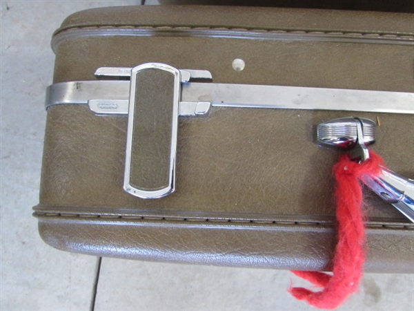 VINTAGE SAMSONITE HARD SHELL LUGGAGE SETS & FOLDING CART