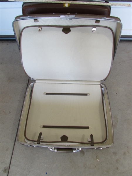 VINTAGE SAMSONITE HARD SHELL LUGGAGE SETS & FOLDING CART