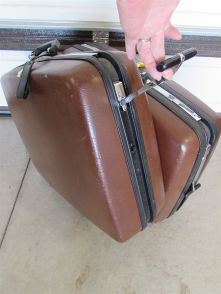 VINTAGE SAMSONITE HARD SHELL LUGGAGE SETS & FOLDING CART