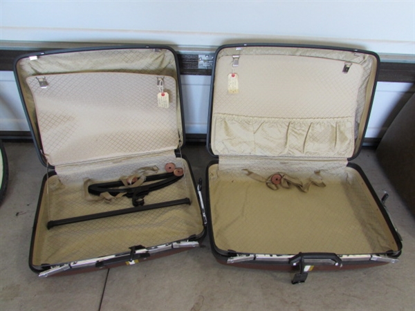 VINTAGE SAMSONITE HARD SHELL LUGGAGE SETS & FOLDING CART