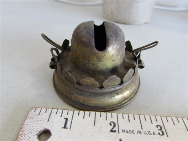 VINTAGE HURRICANE LANTERNS W/EXTRA CHIMNEYS & MANTLES