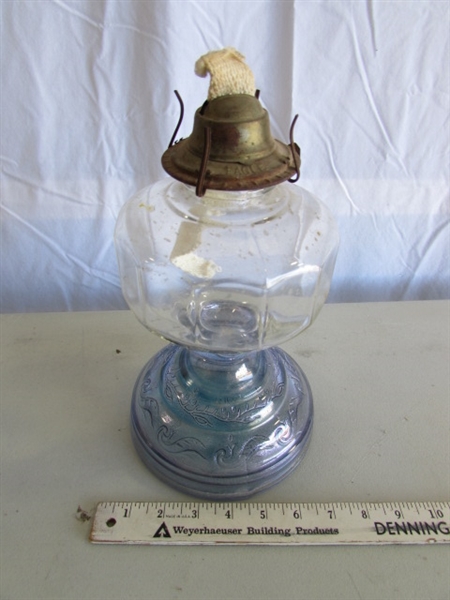 VINTAGE HURRICANE LANTERNS W/EXTRA CHIMNEYS & MANTLES