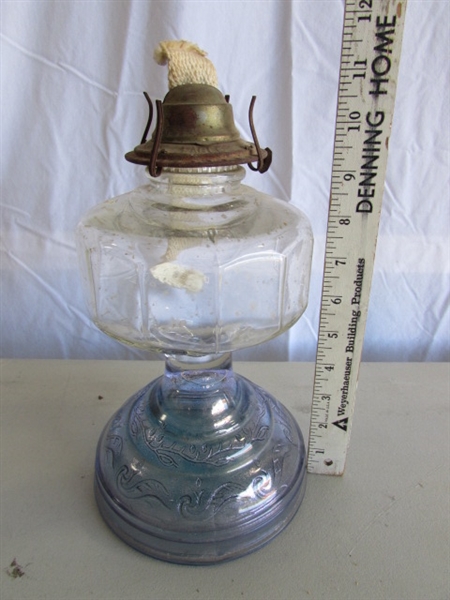 VINTAGE HURRICANE LANTERNS W/EXTRA CHIMNEYS & MANTLES